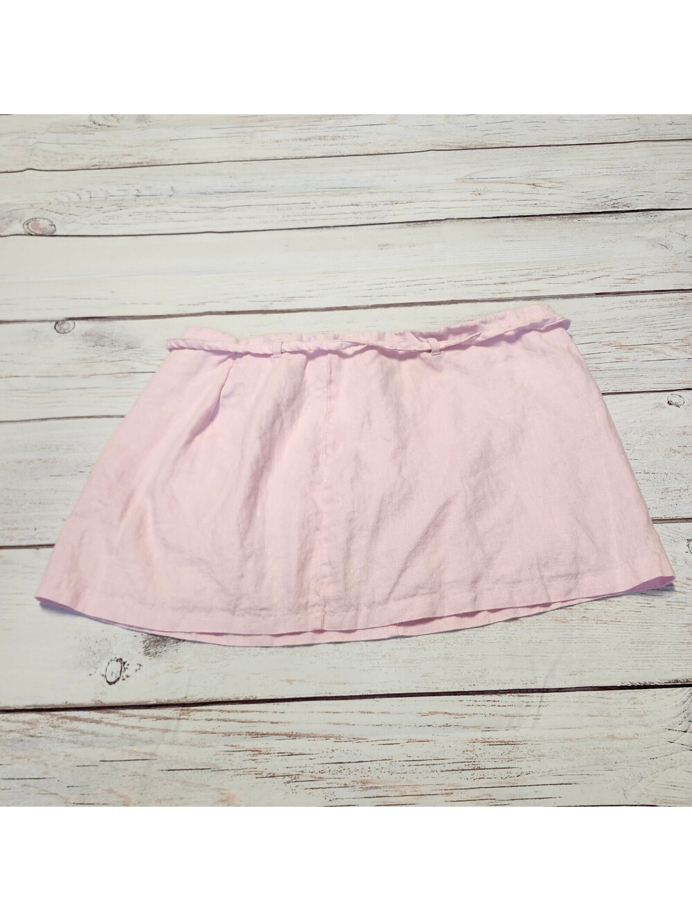 Abercrombie & Fitch Pink 100% Linen Mini Skort XL